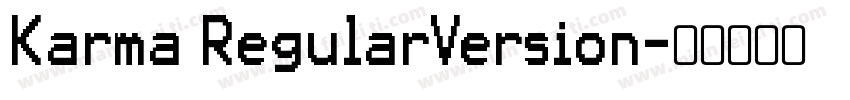 Karma RegularVersion字体转换